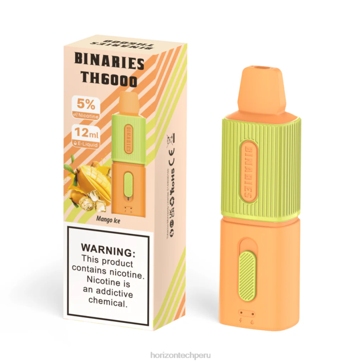 hielo de mango HorizonTech Binaries Cabin th6000 desechable 12ml - Horizon Tech vape tank - B0HLZ99